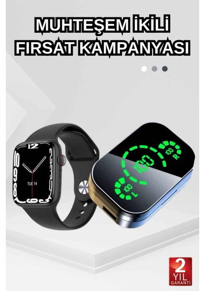 Dokunmatik Akıllı Saat Yeni Nesil Kulaklık Kampanyası Anc Özelliği Yüksek Ses - M026R799-K52