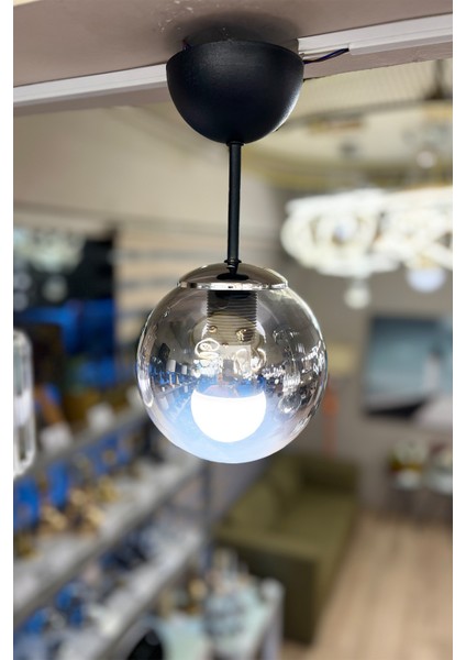 Globe Black & Silver ONE Krom Cam Avize fiyatları