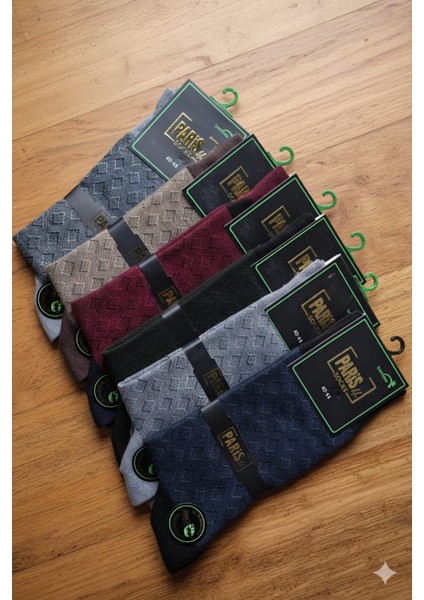 Socks; Erkek Bambu Çorap; 40-44; Asorti 6 Çift modelleri
