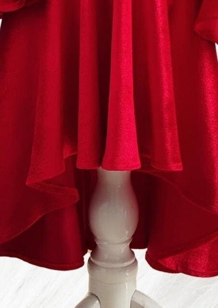 Kız Çocuk Ekose Kırmızı Kadife Noel Elbisesi – Çan Kol & Ekose Fiyonk Detaylı Özel Gün Elbisesi indirimleri