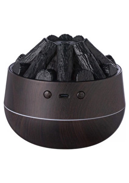 Ahşap Odun Ateşi Tasarımlı Hava Nemlendirici-Buhar Makinası-Aroma Difüzörü LED Işık 300ML fiyatları