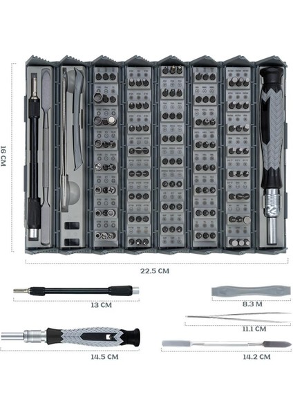 0307 Bits Uçlu Hassas Tornavida Seti 126 Parça indirimleri