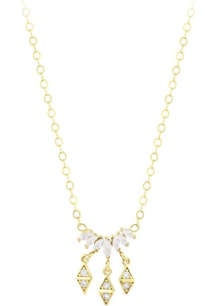 Taşlı Altın Kolye - 14K