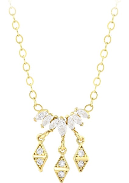 Taşlı Altın Kolye - 14K fiyatları