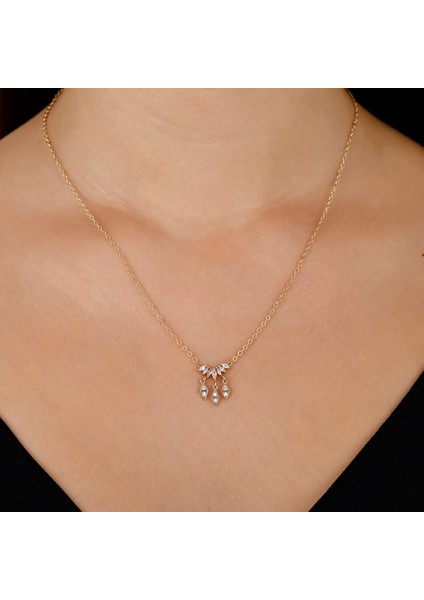 Taşlı Altın Kolye - 14K modelleri