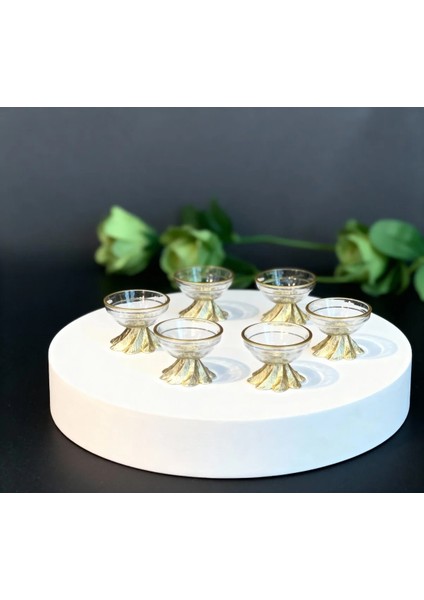 6' Lı Lüx Kahve Yanı Mini Lokumluk Şekerlik Reçellik Çerezlik fiyatları