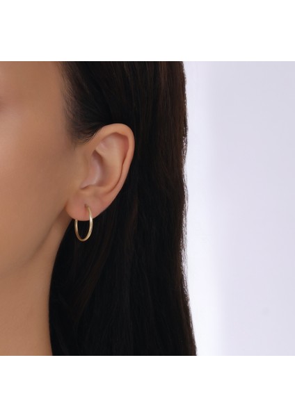 Altın Halka Küpe - 14K modelleri