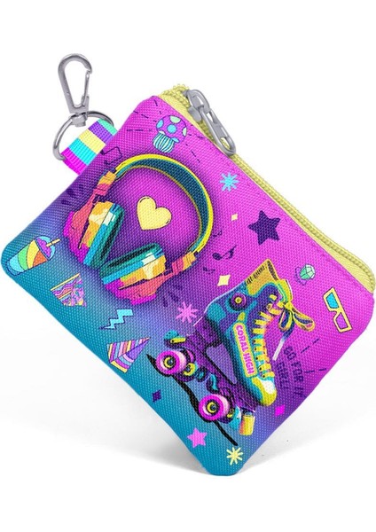 Kids Pembe Turkuaz Kulaklık Paten Desenli Bozuk Para Çantası 21883 fiyatları