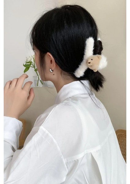 Sevimli Ayı Peluş Fiyonk Mandal Toka