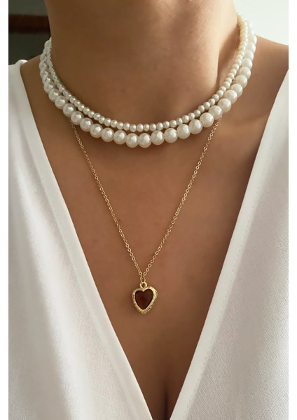 Inci Zincir Kombin Kolye