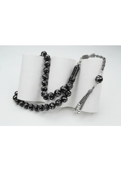 Oltu Taşı Küre Model Çift Zikzak Dörtlü Işlemeli Tespih fırsatları