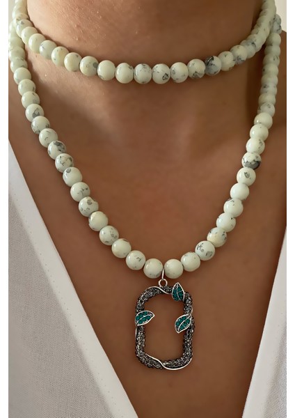 Cam Boncuk Yaprak Figürlü Kolye fırsatları