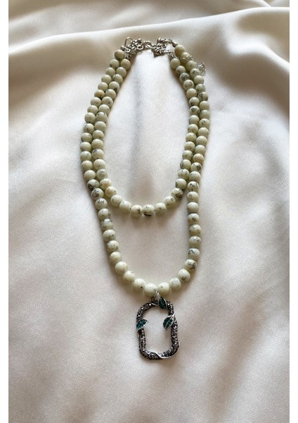 Cam Boncuk Yaprak Figürlü Kolye indirimleri