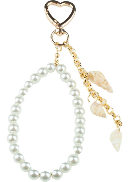Inci Detaylı Deniz Kabuğu Figürlü Anahtarlık