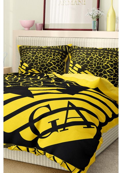 Nevresim Takımı Çift Kişilik Pamuklu Saten Kumaş 6 Parça 3D Dijital Baskı Duvet Cover Set Model No: fiyatları