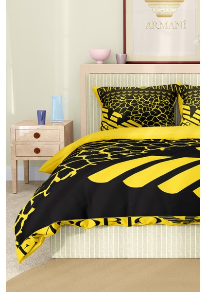 Nevresim Takımı Çift Kişilik Pamuklu Saten Kumaş 6 Parça 3D Dijital Baskı Duvet Cover Set Model No: fırsatları