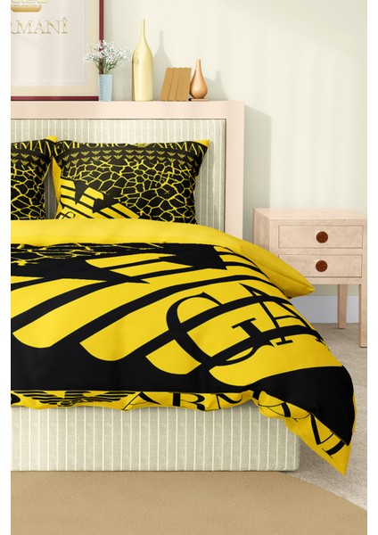 Nevresim Takımı Çift Kişilik Pamuklu Saten Kumaş 6 Parça 3D Dijital Baskı Duvet Cover Set Model No: