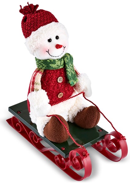 New Year Yılbaşı Lucy Snowman Peluş Obje 10X23X26 cm