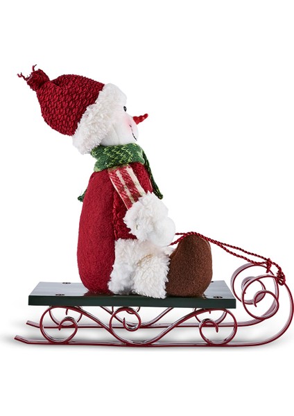 New Year Yılbaşı Lucy Snowman Peluş Obje 10X23X26 cm modelleri