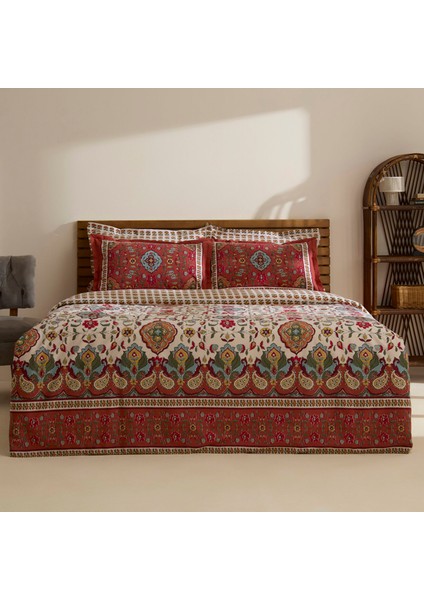 Pueblo %100 Pamuk Çift Kişilik Nevresim Takımı Kiremit