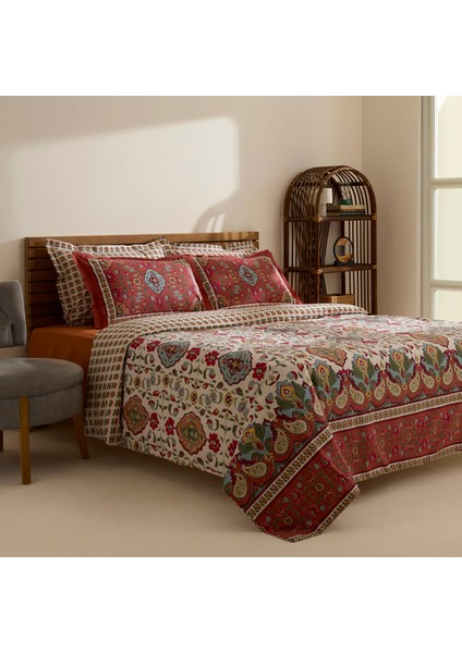 Pueblo %100 Pamuk Çift Kişilik Nevresim Takımı Kiremit fiyatları