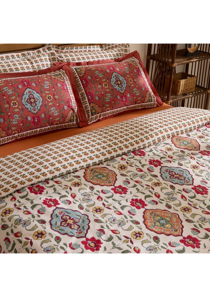 Pueblo %100 Pamuk Çift Kişilik Nevresim Takımı Kiremit fırsatları