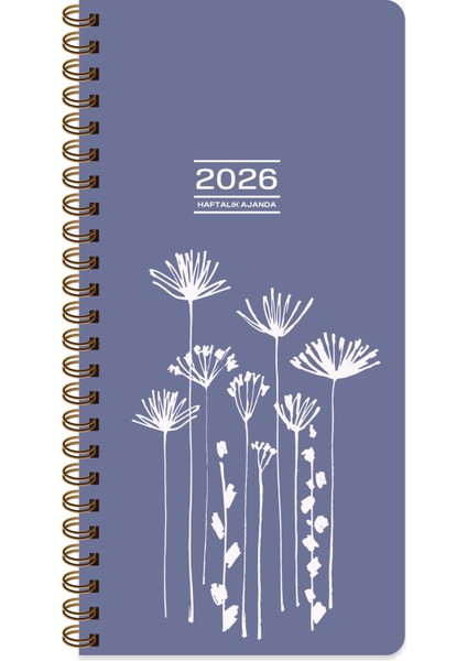 Keskin 2026-8*16 Haftalık Spiralli Cep Ajandası - Pastel