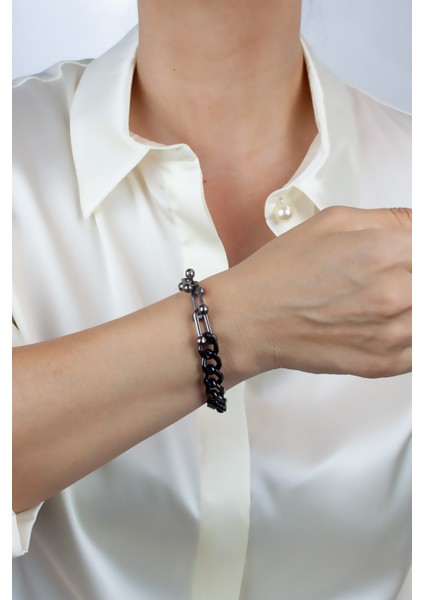 Siyah Renk Zincir Bileklik