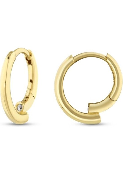 Tasarım Halka Küpe - 14K