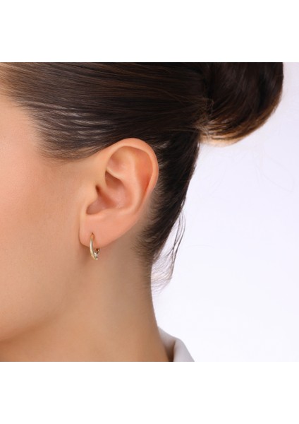 Tasarım Halka Küpe - 14K modelleri