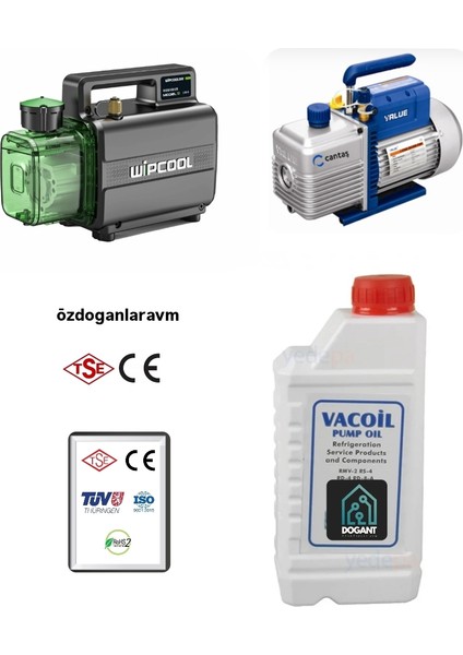 Vakum Pompası Için Mineral Yağ, Vakum Pompası Yağı 1 Lt, Oil Yağı