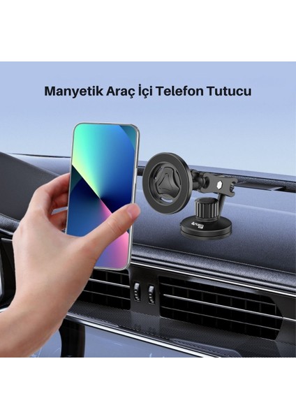 Cfx-13 Manyetik Araç Içi Telefon Tutucu (Vakumlu – Magsafe Uyumlu)
