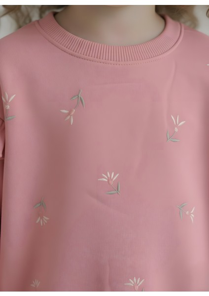 Çiçek Nakışlı Kız Çocuk Sweatshirt fırsatları