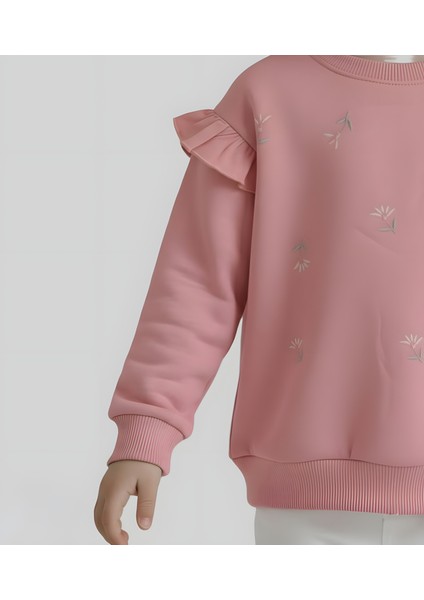 Çiçek Nakışlı Kız Çocuk Sweatshirt indirimleri