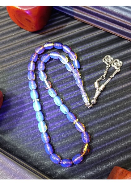 Toz Kehribar Tesbbih Yansımalı Kapsül Kesim