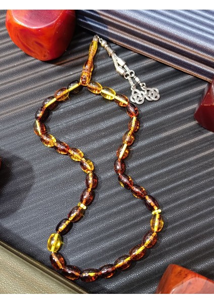 Toz Kehribar Tesbbih Yansımalı Kapsül Kesim modelleri