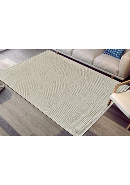 Bonny 1112 Krem Sisal Bukle Dekoratif Kabartmalı Halı Tozsuz Salon Halısı Koridor fiyatları