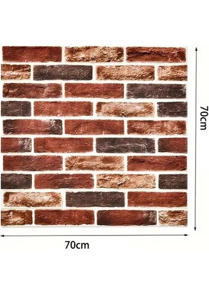 4 Adet, 70X70 cm 0,50M² Kırmızı 3D Kendinden Yapışkanlı Esnek Duvar Kağıdı Kaplama Paneli Köpük -5015 modelleri