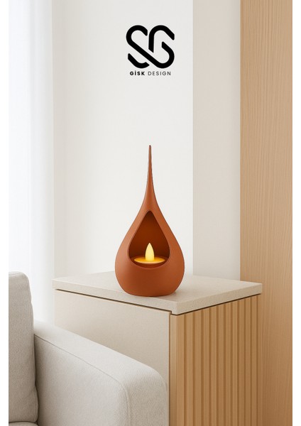 Dekoratif Mumluk & Gece Lambası | Damla Şeklinde Pilli Mum