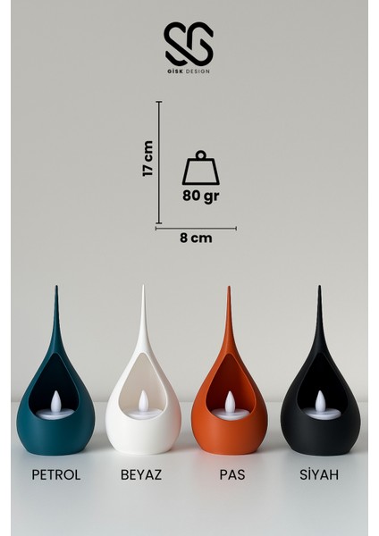 Dekoratif Mumluk & Gece Lambası | Damla Şeklinde Pilli Mum modelleri