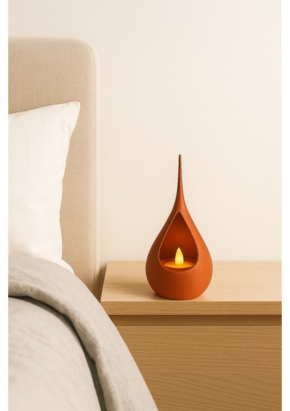 Dekoratif Mumluk & Gece Lambası | Damla Şeklinde Pilli Mum fırsatları