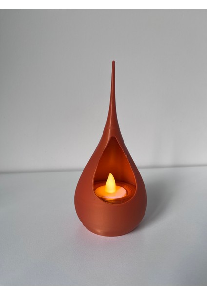 Dekoratif Mumluk & Gece Lambası | Damla Şeklinde Pilli Mum