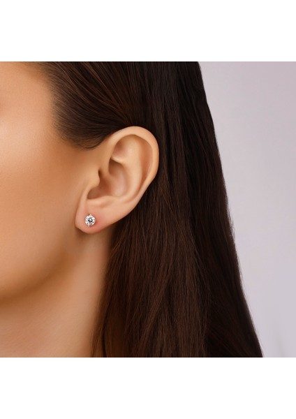 Altın Tektaş Küpe - 14K modelleri