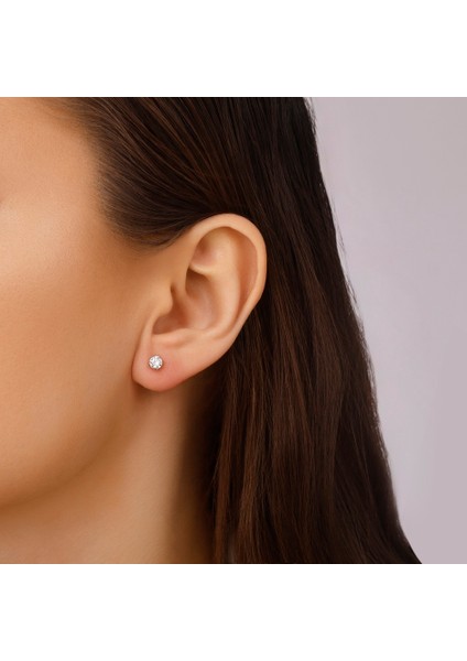 Altın Tektaş Küpe - 14K modelleri