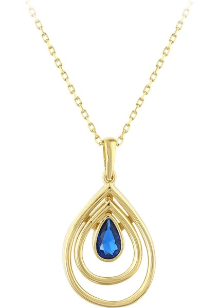 Renkli Taşlı Altın Kolye - 14K