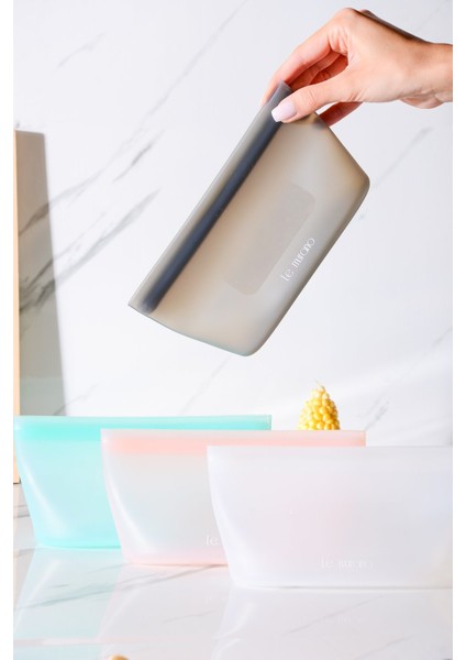 Mood Hava Sızdırmaz Kilitli Silikon Saklama Torbası 450 ml | Gri fiyatları