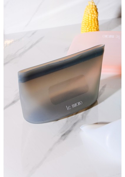 Mood Hava Sızdırmaz Kilitli Silikon Saklama Torbası 450 ml | Gri modelleri