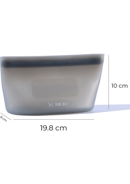 Mood Hava Sızdırmaz Kilitli Silikon Saklama Torbası 450 ml | Gri indirimleri