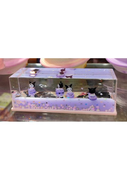 Kuromi Figürlü Büyük Boy Sulu Batmayan Dekoratif Süs Mor ( 16CM * 5,5 cm )