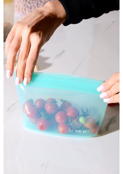 Lush Hava Sızdırmaz Kilitli Silikon Saklama Torbası 500 ml | Yeşil fiyatları